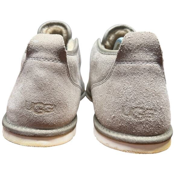 UGG Maksim Chukka Boots Men 11 Brindle Grey Suede Shearling Lined Lace Up READ main image 6